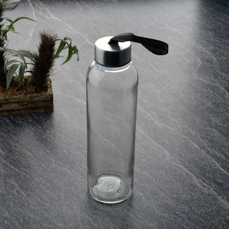 Metal Kapaklı Cam Matara 500 ml