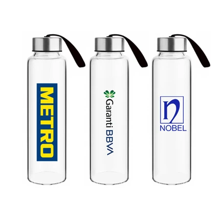 Metal Kapaklı Cam Matara 500 ml