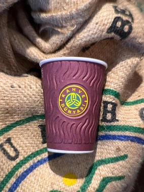 8 Oz Kabartmalı Double Wall Karton Bardak Örnek Çalışmaları